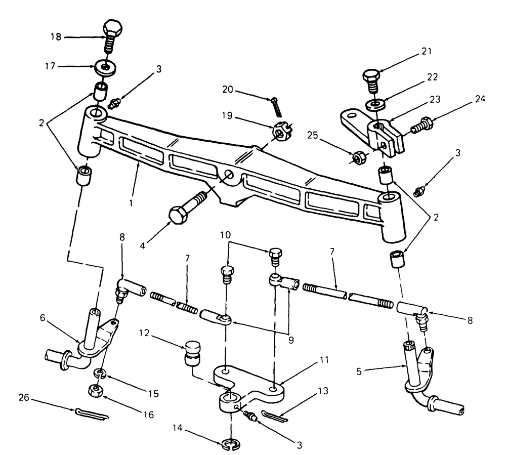 Front Axle Diagram and Parts List for 2284 864501-899000-145734100-146734100-14A734100 Cub Cadet Lawn Tractor